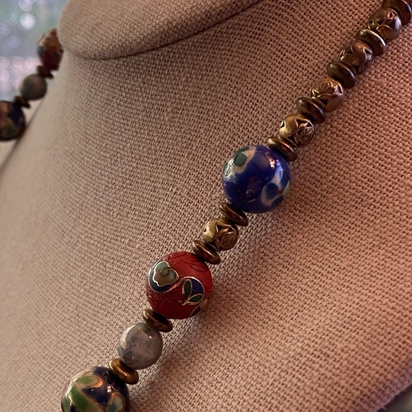 Amazing vintage long Millifiore Bead Necklace - Picture 15 of 15